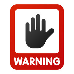 Fototapeta premium Danger warning attention sign icon