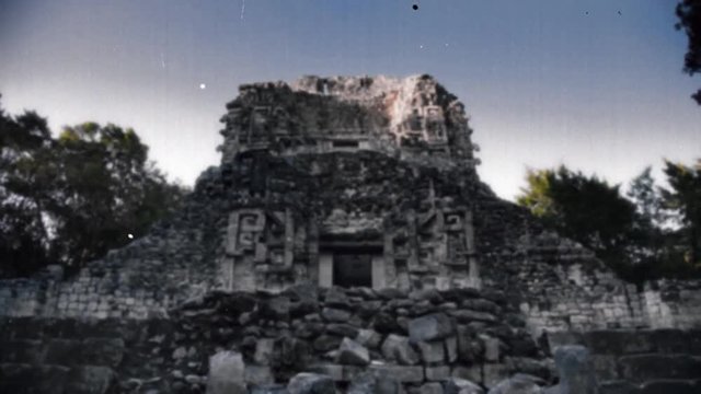 mayan ruins at xpujil mexico