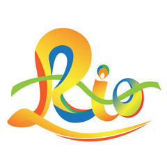 Fototapeta premium Sign symbol Rio colorful. Brazil Carnival. Vector illustration