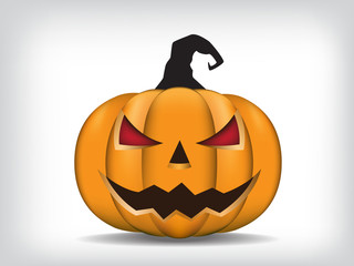 Jack-O-Lantern. Halloween pumpkin. Vector illustration.