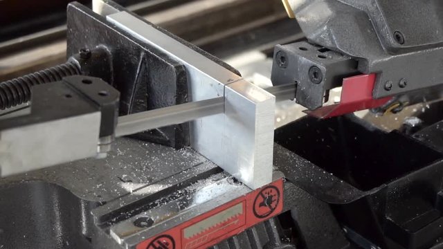 belt saw cutting metal