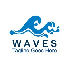 Water Wave Logo design vector