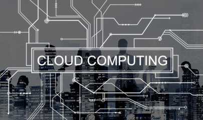 Cloud Computing Online Technology Circuit Board Concept