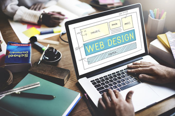 Fototapeta na wymiar Web Design Layout Technology Website Internet Concept