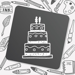 wedding cake doodle