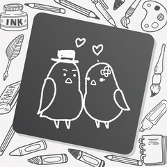 love bird doodle