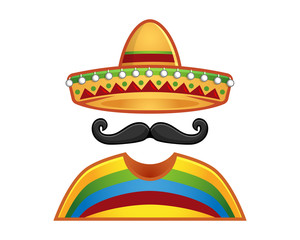 Sombrero and mustache icon