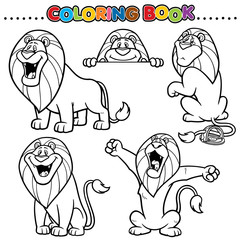Cartoon Coloring Book - Lion
