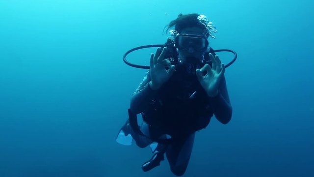 scuba diving in a top marine park