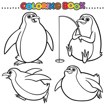 Cartoon Coloring Book - Penguin