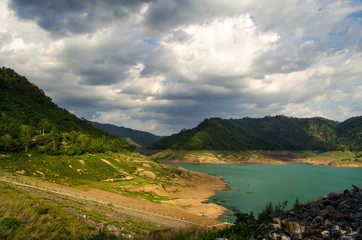 Fototapeta na wymiar It is the biggest dam in Thailand