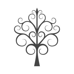 Obraz na płótnie Canvas Openwork tree. Decorative icon tree.