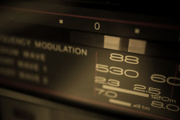 Audio equalizer Control panel

