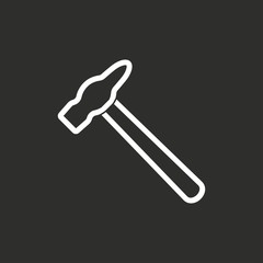 Hammer - vector icon.