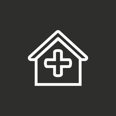 Hospital - vector icon.