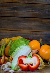 big bunch of fresh different vegetables