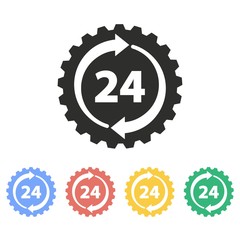 24 hour service - vector icon.