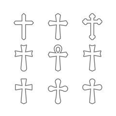 Set of crosses.