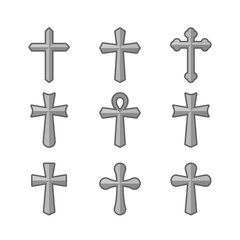 Set of crosses.
