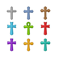 Set of crosses.