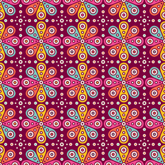 Ethnic floral seamless pattern