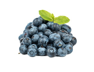 Pile fresh blueberries
