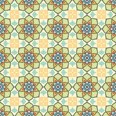Ethnic floral seamless pattern