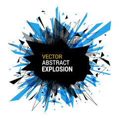 Abstract explosion isolated on white background.