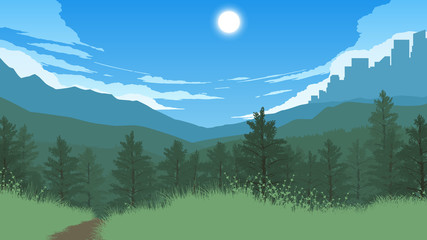 forest landscape illustration - 117877528