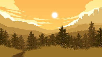 forest landscape illustration - 117877540