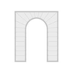 Stone arch icon in flat style on a white background