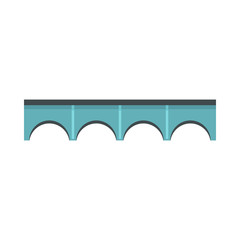 Arch bridge icon in flat style on a white background