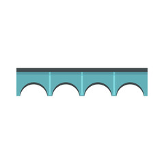 Arch bridge icon in flat style on a white background