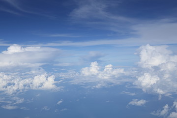 Nice white cloud on the sky background. emotion concept
