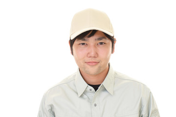 笑顔の労働者