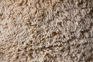 close-up brown wool fluffy fur texture background