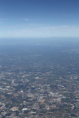 Aerial view of Ueno International airport and sea