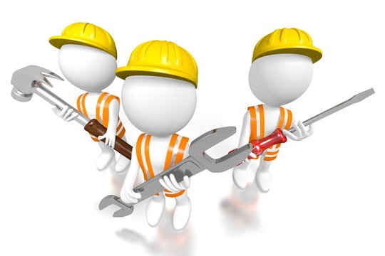 3D construction team
