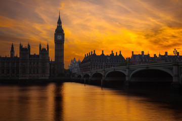Fototapeta na wymiar Sunset in London.