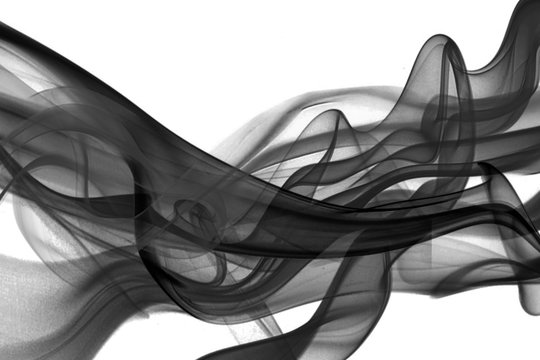 abstract black smoke on white background