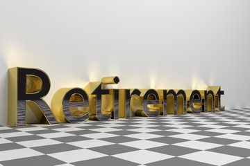 Retirement wording illustration rendered