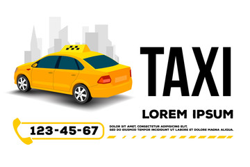 taxi car banner poster template