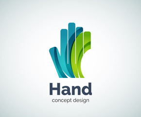 Hand logo template