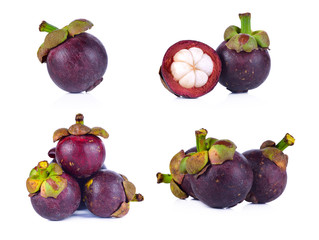 Mangosteen isolated on white background