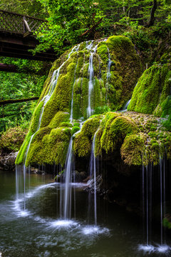 Bigar water fall, Romania, formed by an underground water spring witch spectacular falls into the Minis River