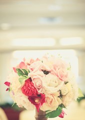 Rose in floral bouquet.