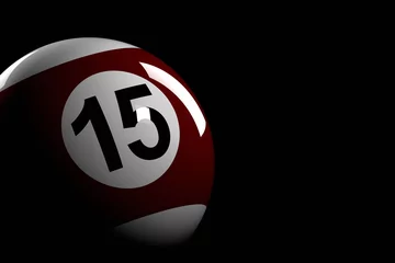 Cercles muraux Sports de balle Pool Ball Number 15, 3D Rendering