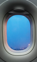 Sky Seen Through Airplane Window