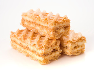 stuffed breakfast biscuits isolated