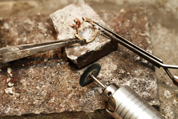 handmade jeweler process, manufacture of jewelery